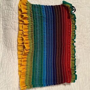 Rainbow 🌈 Smocked Tube Top size M